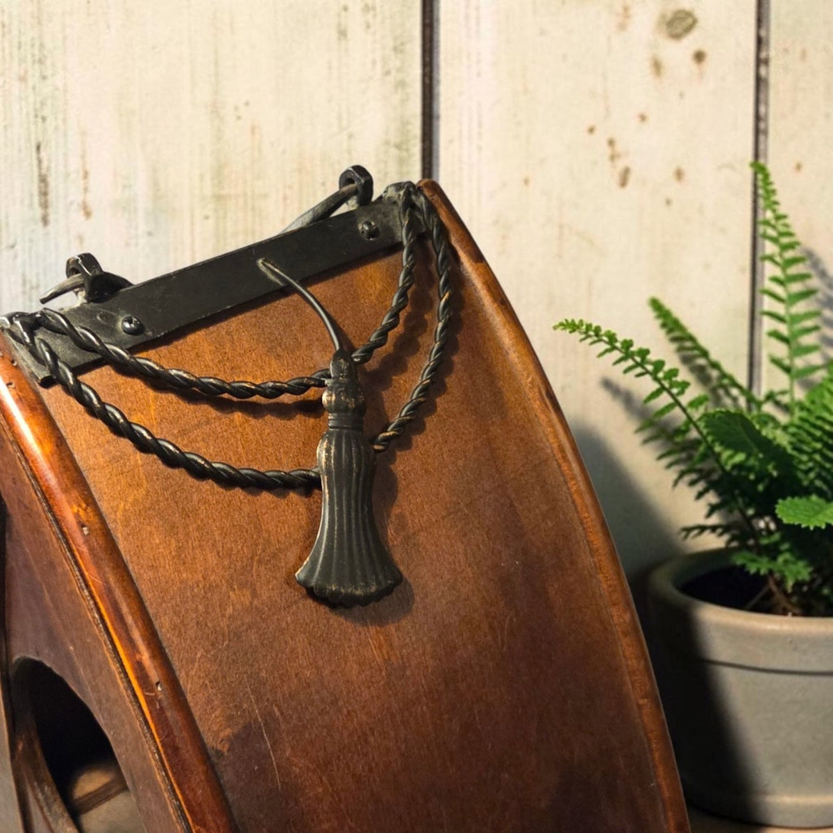 Vintage vinholder i tre – 5 flasker – bilde 6